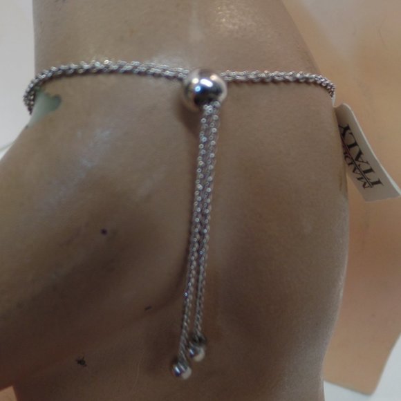 Giani Bernini  9.25 Sterling Silver Bar Bracelet Adjustable Sizing BNWT $90.00 - Picture 6 of 10